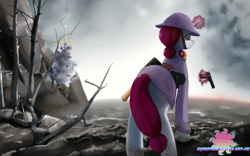 Size: 3304x2065 | Tagged: safe, artist:闪电_lightning, imported from derpibooru, pony, unicorn, equestria at war mod, canterlot castle, female, gun, handgun, high res, m1911, magic, pistol, solo, telekinesis, weapon