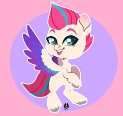 Size: 2416x2286 | Tagged: safe, artist:happyfoxxart, imported from derpibooru, zipp storm, pegasus, pony, adorazipp, chibi, cute, female, g5, high res, my little pony: a new generation, solo