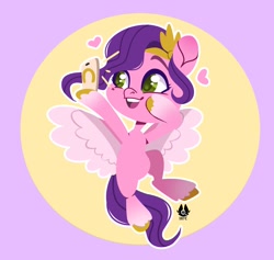 Size: 2416x2286 | Tagged: safe, artist:happyfoxxart, imported from derpibooru, pipp petals, pegasus, pony, adorapipp, chibi, cute, female, g5, high res, my little pony: a new generation, phone, solo