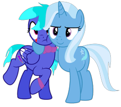 Size: 881x780 | Tagged: source needed, useless source url, safe, artist:superbobiann13, imported from derpibooru, trixie, oc, oc:lovely, canon x oc, female, simple background, transparent background