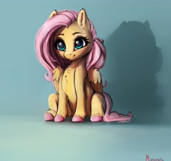 Size: 3768x3546 | Tagged: safe, artist:miokomata, imported from derpibooru, fluttershy, pegasus, pony, blushing, chest fluff, colored hooves, cute, ear fluff, female, freckles, freckleshy, high res, mare, shyabetes, smiling, solo