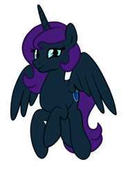 Size: 2250x3000 | Tagged: safe, artist:sjart117, imported from derpibooru, oc, oc only, oc:nyx, alicorn, pony, derpibooru community collaboration, female, flying, high res, mare, permission given, simple background, solo, transparent background, wings