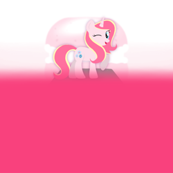 Size: 1200x1200 | Tagged: safe, artist:thread8, imported from derpibooru, oc, oc only, oc:rosa flame, pony, unicorn, food, macaron, one eye closed, rhythm join, rolling sky, wink