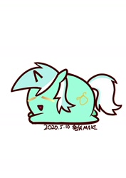 Size: 1000x1414 | Tagged: safe, artist:1395088159, imported from derpibooru, part of a set, lyra heartstrings, pony, unicorn, chubbie, eyes closed, female, simple background, solo, white background