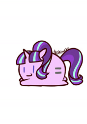 Size: 1000x1414 | Tagged: safe, artist:1395088159, imported from derpibooru, part of a set, starlight glimmer, pony, unicorn, chubbie, equal cutie mark, female, s5 starlight, simple background, solo, translation request, white background