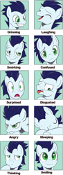 Size: 783x2155 | Tagged: safe, artist:nauyaco, imported from derpibooru, soarin', pegasus, pony, cute, expressions, faic, making faces, male, soarinbetes, solo, stallion