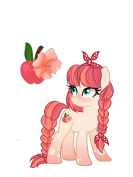 Size: 1500x2000 | Tagged: safe, artist:just-silvushka, imported from derpibooru, oc, oc only, earth pony, pony, base used, braid, braided tail, eyelashes, looking back, magical lesbian spawn, offspring, parent:applejack, parent:cherry jubilee, parents:cherryjack, simple background, smiling, solo, tail, transparent background