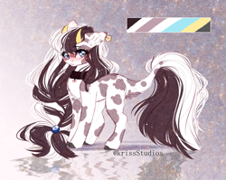 Size: 5887x4678 | Tagged: safe, artist:krissstudios, imported from derpibooru, oc, oc only, cow, pony, absurd resolution, cowified, female, reference sheet, solo, species swap