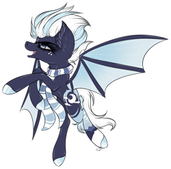 Size: 3913x3871 | Tagged: safe, artist:beamybutt, imported from derpibooru, oc, oc only, bat pony, pony, bat pony oc, bat wings, clothes, colored hooves, ear fluff, eyelashes, high res, scarf, simple background, solo, transparent background, wings