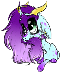 Size: 1271x1513 | Tagged: safe, artist:beamybutt, imported from derpibooru, oc, oc only, pony, biting, ear fluff, eyelashes, floppy ears, hoof polish, horns, simple background, tail, tail bite, transparent background