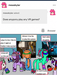 Size: 1168x1525 | Tagged: safe, artist:ask-luciavampire, imported from derpibooru, oc, dracony, dragon, earth pony, hybrid, pony, unicorn, ask ponys gamer club, games