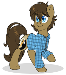 Size: 1600x1800 | Tagged: safe, artist:fluffyxai, imported from derpibooru, oc, oc only, oc:spirit wind, earth pony, pony, clothes, jewelry, male, necklace, shirt, simple background, solo, stallion, transparent background