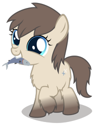 Size: 2620x3500 | Tagged: safe, artist:strategypony, imported from derpibooru, oc, oc only, oc:frosty flakes, fish, pony, chest fluff, cute, female, filly, fluffy, foal, food, high res, hoof fluff, meat, ponies eating meat, simple background, snowpony (species), solo, taiga pony, transparent background, x eyes, yakutian horse