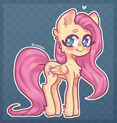 Size: 1280x1351 | Tagged: safe, artist:ryodso, imported from derpibooru, fluttershy, pegasus, pony, beanbrows, blushing, chest fluff, cute, ear fluff, eyebrows, female, heart, heart eyes, leg fluff, mare, shyabetes, solo, wingding eyes