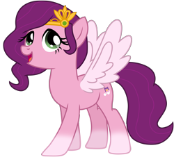 Size: 6495x5863 | Tagged: safe, artist:ejlightning007arts, imported from derpibooru, pipp petals, pegasus, pony, absurd resolution, cute, female, g4, g5, g5 to g4, jewelry, looking up, mare, my little pony: a new generation, open mouth, simple background, smiling, solo, tiara, transparent background, vector