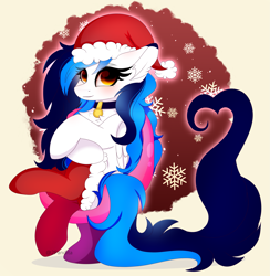 Size: 5069x5201 | Tagged: safe, artist:2pandita, imported from derpibooru, oc, oc only, pegasus, pony, absurd resolution, christmas, clothes, female, hat, holiday, mare, santa hat, socks, solo