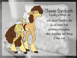 Size: 2048x1536 | Tagged: safe, artist:iizda, imported from derpibooru, cheese sandwich, earth pony, pony, frown, male, solo, stallion