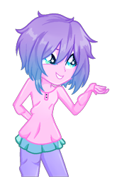 Size: 502x760 | Tagged: safe, artist:gihhbloonde, imported from derpibooru, oc, oc only, equestria girls, arm behind back, base used, clothes, eyelashes, female, simple background, smiling, solo, transparent background