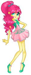 Size: 604x1452 | Tagged: safe, artist:gihhbloonde, imported from derpibooru, oc, oc only, equestria girls, base used, clothes, eyelashes, female, hand on hip, high heels, lipstick, shoes, simple background, skirt, smiling, solo, transparent background