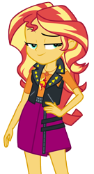 Size: 5834x10813 | Tagged: safe, artist:andoanimalia, imported from derpibooru, sunset shimmer, equestria girls, equestria girls series, forgotten friendship, absurd resolution, dreamworks face, hand on hip, simple background, smugset shimmer, solo, transparent background, vector