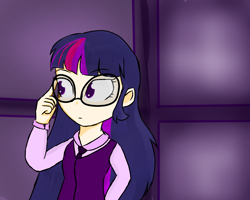 Size: 5000x4000 | Tagged: safe, artist:ginmay, imported from derpibooru, twilight sparkle, human, clothes, female, glasses, huan, humanized, lab coat, solo