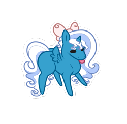 Size: 577x563 | Tagged: safe, artist:cyrinthia, imported from derpibooru, oc, oc only, oc:fleurbelle, alicorn, pony, chibi, female, mare, simple background, solo, tongue out, transparent background