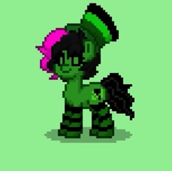 Size: 459x456 | Tagged: safe, imported from derpibooru, pinkie pie, oc, oc only, oc:toxicpie, pony, pony town, alternate universe, clothes, elements of poison, female, hat, mare, monster, socks, solo, striped socks