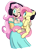 Size: 1280x1741 | Tagged: safe, artist:davidbaronart, imported from derpibooru, kotobukiya, fluttershy, human, pony, equestria girls, breasts, busty fluttershy, cleavage, clothes, dress, duo, flutterchan, headphones, holding a pony, hugging a pony, human ponidox, humanized, kotobukiya fluttershy, looking at you, one eye closed, open mouth, open smile, self paradox, self ponidox, simple background, smiling, transparent background, wink