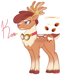 Size: 970x1122 | Tagged: safe, artist:khimi-chan, imported from derpibooru, oc, oc only, deer, reindeer, antlers, chest fluff, goggles, male, simple background, solo, transparent background, unshorn fetlocks