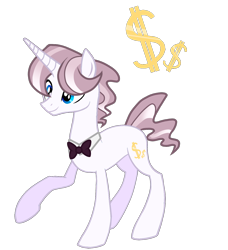 Size: 1200x1318 | Tagged: safe, artist:enifersuch, imported from derpibooru, oc, oc only, pony, unicorn, base used, bowtie, horn, male, offspring, parent:fleur-de-lis, parent:prince blueblood, parents:fleur-de-blueblood, raised hoof, simple background, solo, stallion, transparent background, unicorn oc