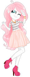 Size: 198x508 | Tagged: safe, artist:gihhbloonde, imported from derpibooru, oc, oc only, equestria girls, base used, clothes, eyelashes, female, grin, high heels, makeup, one eye closed, shoes, simple background, skirt, smiling, solo, transparent background, wink