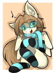 Size: 1500x2000 | Tagged: safe, artist:llhopell, imported from derpibooru, oc, oc only, pegasus, pony, clothes, coffee, female, simple background, socks, solo, striped socks, winter, winter outfit