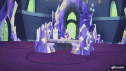 Size: 640x360 | Tagged: safe, imported from derpibooru, screencap, starlight glimmer, pony, unicorn, season 5, the cutie re-mark, animated, female, gif, gifs.com, looking at you, mare, s5 starlight, smiling, smiling at you, smirk, solo, twilight's castle