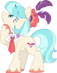 Size: 1280x1632 | Tagged: safe, artist:rohans-ponies, imported from derpibooru, coco pommel, pony, deviantart watermark, feather, obtrusive watermark, simple background, solo, transparent background, watermark