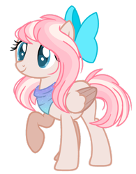 Size: 1280x1644 | Tagged: safe, artist:princess-kitsune-tsu, imported from derpibooru, oc, pegasus, pony, base used, bow, colored wings, female, hair bow, mare, raised hoof, simple background, solo, transparent background, two toned wings, wings