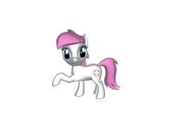 Size: 1200x900 | Tagged: safe, artist:rolleotheponyfan56, imported from derpibooru, baby sundance, earth pony, pony, 3d, 3d pony creator, baby, baby pony, baby sundawwnce, cute, female, filly, g1, g1 to g4, g4, generation leap, ponylumen, raised hoof, raised leg, simple background, smiling, solo, transparent background