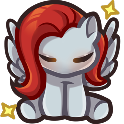 Size: 1000x1000 | Tagged: safe, artist:azure_designs, imported from derpibooru, oc, pegasus, pony, cute, emote, ocbetes, simple background, solo, transparent background, twitch