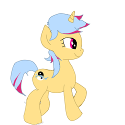 Size: 2000x2000 | Tagged: safe, artist:discocade, imported from derpibooru, oc, oc only, oc:galaxy chaos, unicorn, derpibooru community collaboration, 2022 community collab, female, simple background, solo, white background