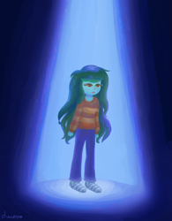 Size: 2000x2560 | Tagged: safe, imported from derpibooru, wallflower blush, equestria girls, equestria girls series, forgotten friendship, blue light, dark background, high res, solo