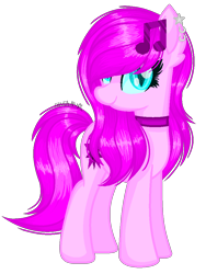 Size: 778x1034 | Tagged: safe, artist:fantarianna, imported from derpibooru, oc, oc only, earth pony, pony, choker, ear piercing, earring, earth pony oc, eyelashes, female, jewelry, mare, piercing, simple background, smiling, solo, transparent background