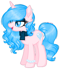 Size: 956x1076 | Tagged: safe, artist:fantarianna, imported from derpibooru, oc, oc only, pony, unicorn, bracelet, clothes, ear piercing, earring, female, jewelry, makeup, mare, piercing, scarf, simple background, smiling, solo, transparent background, unicorn noc