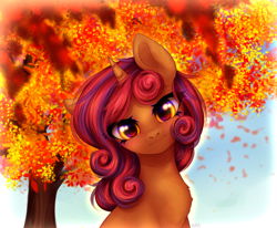 Size: 2000x1645 | Tagged: safe, artist:avrameow, imported from derpibooru, oc, oc only, pony, unicorn, solo, tree