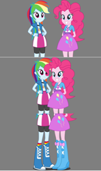 Size: 1920x3240 | Tagged: safe, imported from derpibooru, pinkie pie, rainbow dash, equestria girls, female, lesbian, pinkiedash, shipping, wat