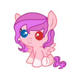 Size: 4000x4000 | Tagged: safe, artist:nitlynjane, imported from derpibooru, oc, oc only, oc:roselynn, pegasus, pony, absurd resolution, autodesk sketchbook, baby, baby pony, blue eye, coat markings, cute, heterochromia, ocbetes, pegasus oc, red eye, simple background, sitting, smiling, socks (coat markings), solo, spread wings, tail, transparent background, two toned mane, two toned tail, wings