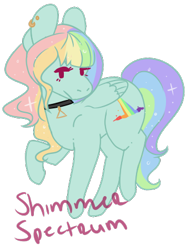 Size: 335x450 | Tagged: safe, artist:necrophilifox, imported from derpibooru, oc, oc only, pegasus, pony, base used, choker, ear piercing, earring, ethereal mane, jewelry, multicolored hair, piercing, rainbow hair, raised hoof, simple background, solo, starry mane, transparent background
