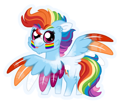 Size: 1986x1689 | Tagged: safe, artist:queenderpyturtle, imported from derpibooru, rainbow dash, pony, chibi, colored wings, lesbian pride flag, multicolored wings, pride, pride flag, simple background, solo, transparent background, wings