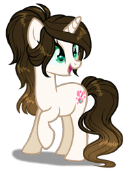 Size: 712x952 | Tagged: safe, artist:gihhbloonde, imported from derpibooru, oc, oc:gihh bloonde, pony, unicorn, eyelashes, female, horn, looking back, mare, simple background, smiling, solo, transparent background, unicorn oc