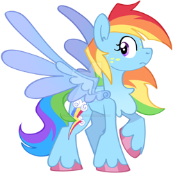 Size: 1280x1285 | Tagged: safe, artist:rohans-ponies, imported from derpibooru, rainbow dash, pony, deviantart watermark, obtrusive watermark, simple background, solo, transparent background, watermark