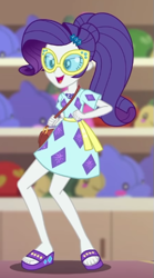 Size: 299x539 | Tagged: safe, imported from derpibooru, screencap, rarity, equestria girls, equestria girls series, spring breakdown, spoiler:eqg series (season 2), cropped, cruise outfit, feet, glasses, sandals, solo