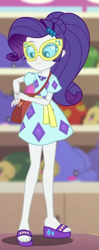 Size: 235x595 | Tagged: safe, imported from derpibooru, screencap, rarity, equestria girls, equestria girls series, spring breakdown, spoiler:eqg series (season 2), cropped, cruise outfit, feet, glasses, sandals, solo